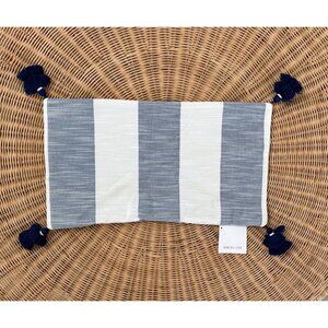 NEW Serena & Lily Beach Stripe Outdoor Pillow Cover (12”x21”)-Navy Blue